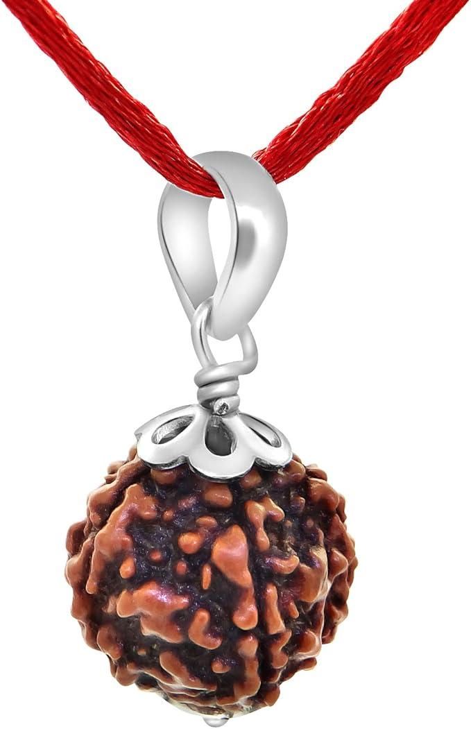 5 mukhi rudraksha bead necklace for peace protection and spiritual balance