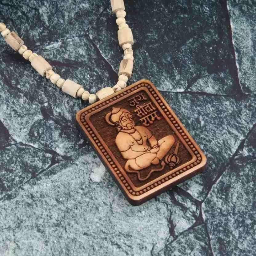 Tulsi Mala for Neck for Peace & Devotion | Hanuman Chain for Protection(Pack Of 2)