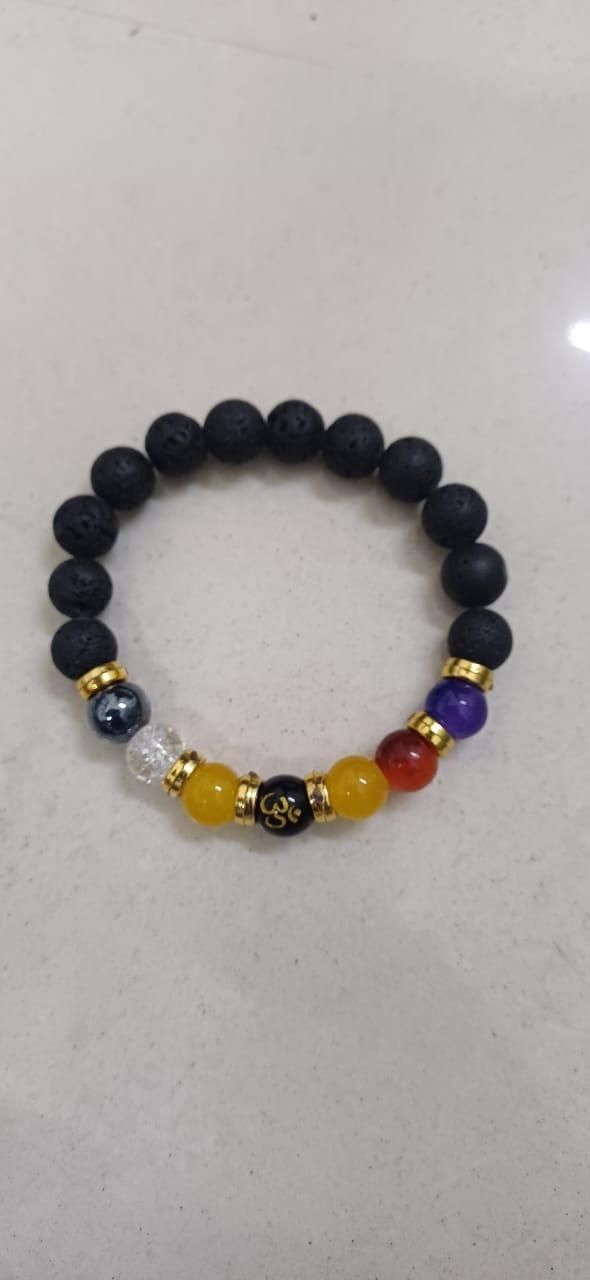 handcrafted black lava stone bracelet for protection and grounding