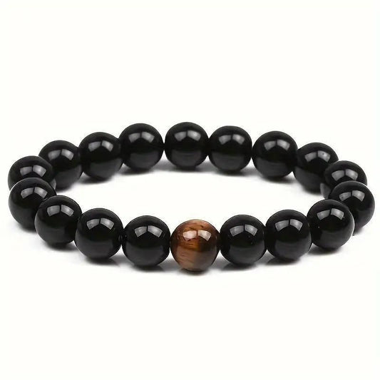 Black tourmaline bracelet for protection and grounding energy