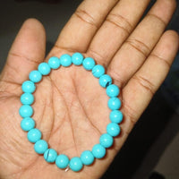 Handmade turquoise bracelet with elegant bead design