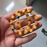 Natural citrine stone beads bracelet for manifestation and success
