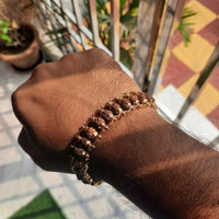 Natural rudraksha beads bracelet for energy balance and protection