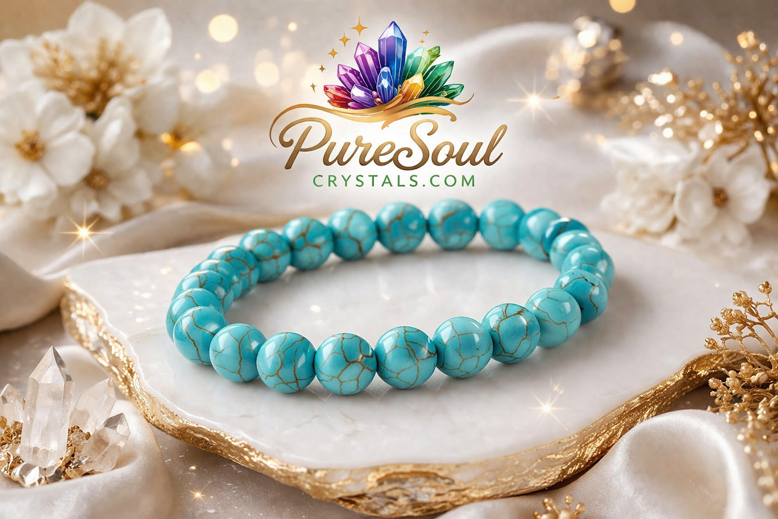 Natural_turquoise_gemstone_bracelet_with_smooth_polished_beads