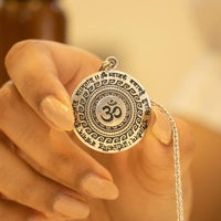 Om ka locket with sacred symbol for positive energy and balance