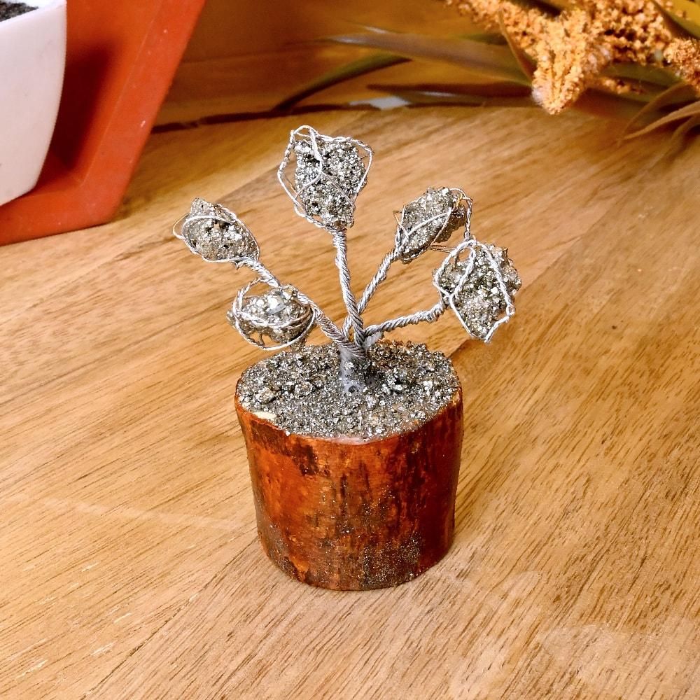 Pyrite crystal tree for success and positive energy
