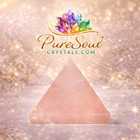 Rose quartz pyramid crystal for love and emotional healing