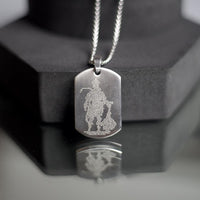 Silver Hanuman Chalisa pendant for spiritual protection
