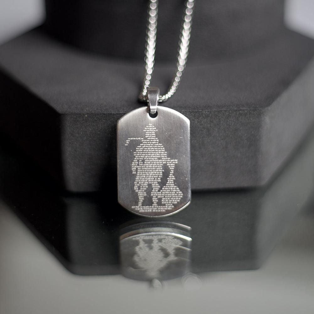 Silver Hanuman Chalisa pendant for spiritual protection