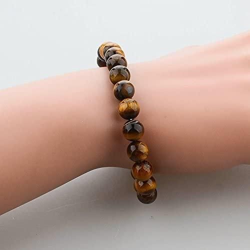 Tiger eye bracelet for woman with polished gemstone beads
