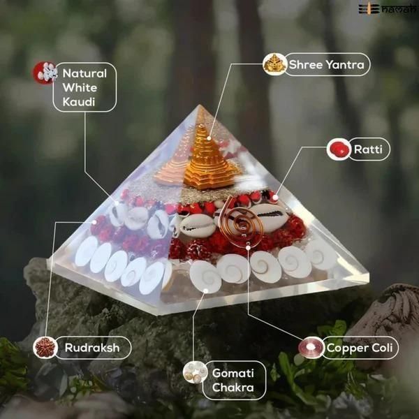 gomati chakra shree yantra crystal pyramid for wealth and prosperity