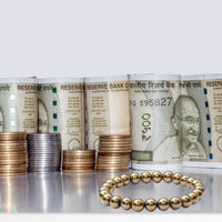 natural golden pyrite beads bracelet for prosperity and success