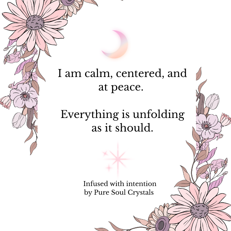 pure soul crystals affirmation card deck with healing crystals and spiritual aesthetic