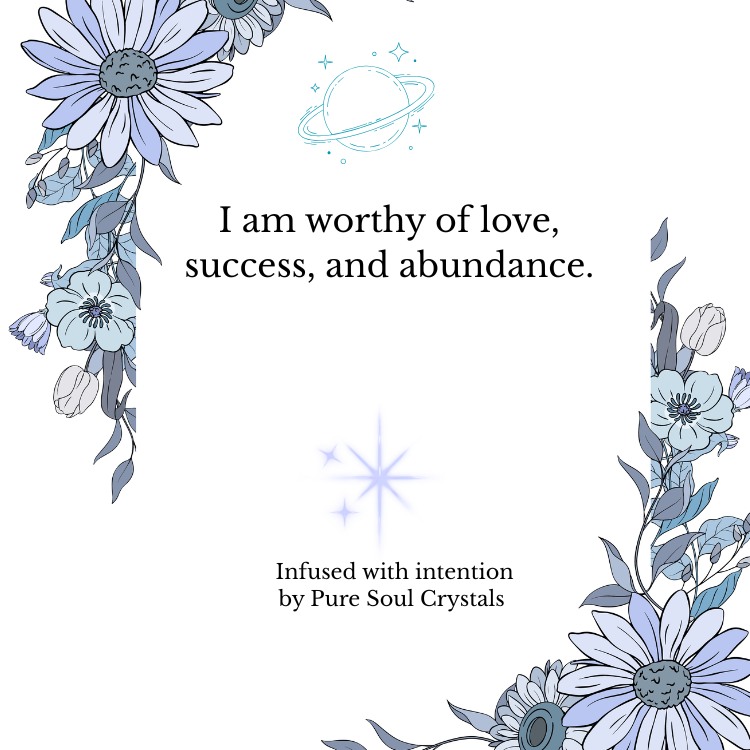 self love affirmation cards deck with soft aesthetic crystals and calming candle setup